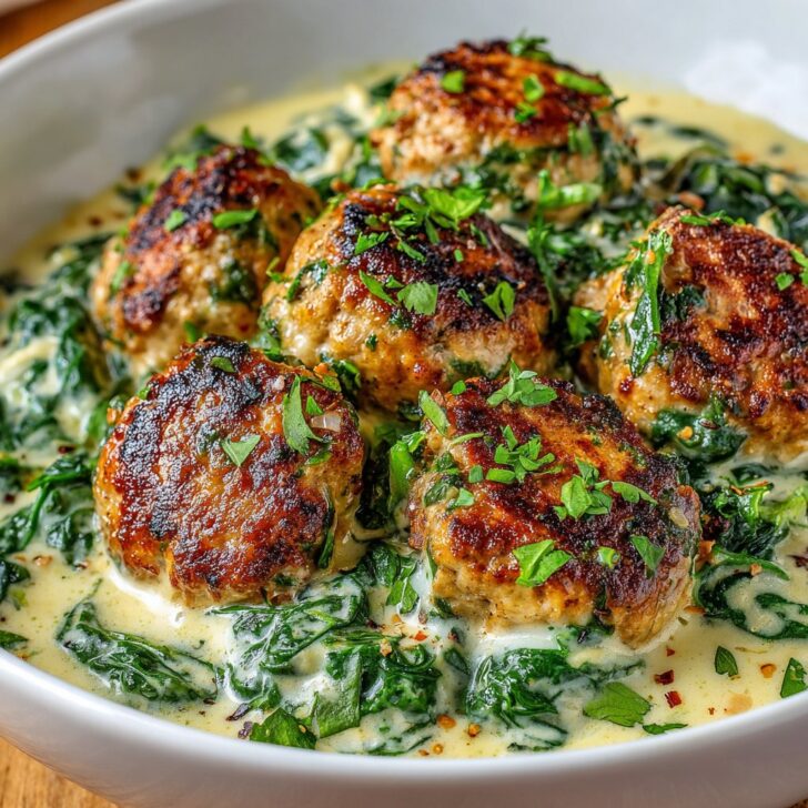 Creamy Spinach Turkey Meatballs Recipe