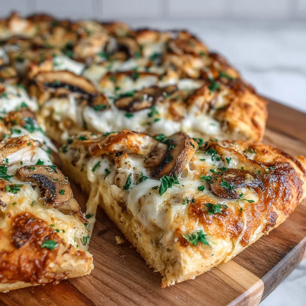 Garlic Parmesan Chicken Pizza (Homemade)
