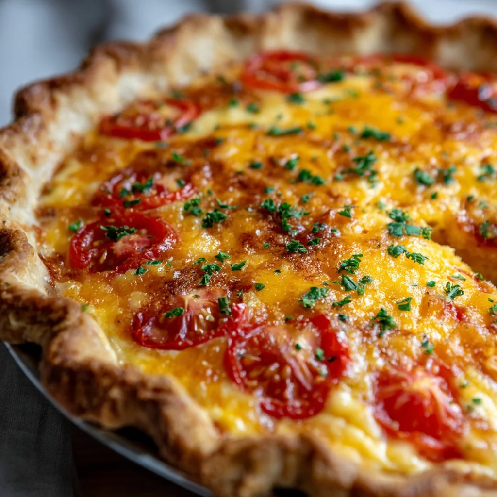 Southern Tomato Pie with Cheddar Crust