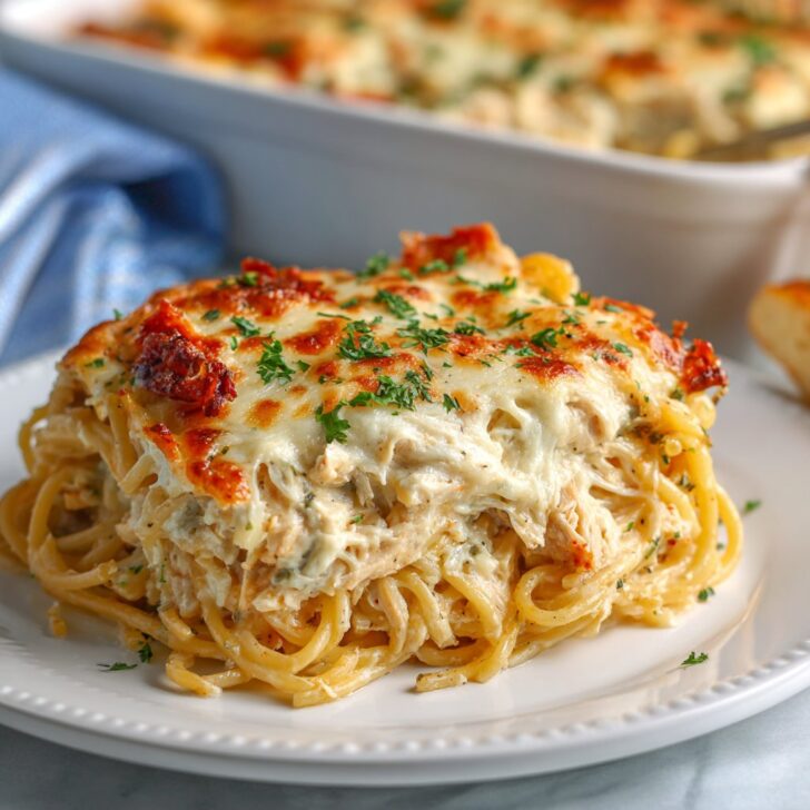 The Best Chicken Spaghetti Bake