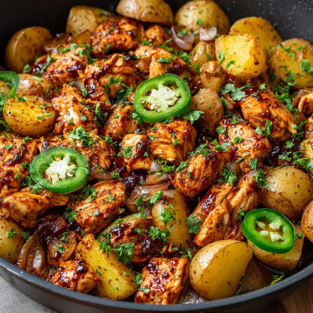 BBQ Chicken and Potato Skillet Recipe