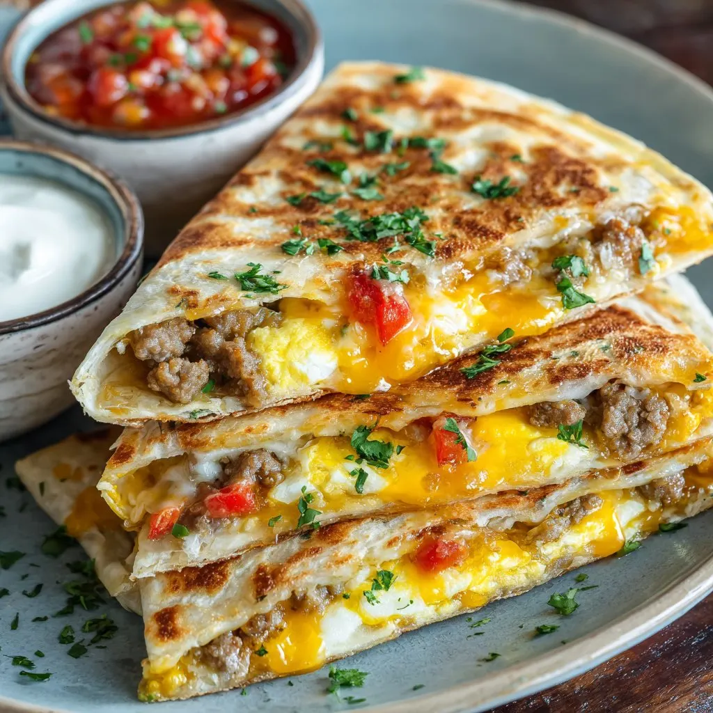 Sausage Egg Breakfast Quesadillas