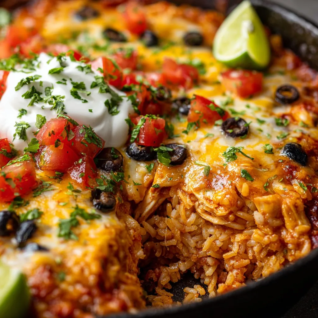 Chicken Enchilada Casserole with Rice