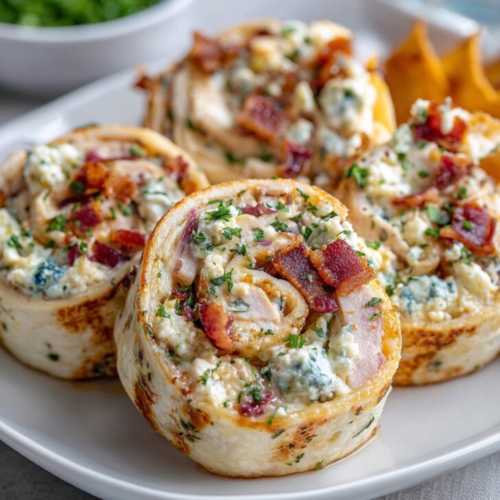 Bacon Ranch Chicken Tortilla Pinwheels