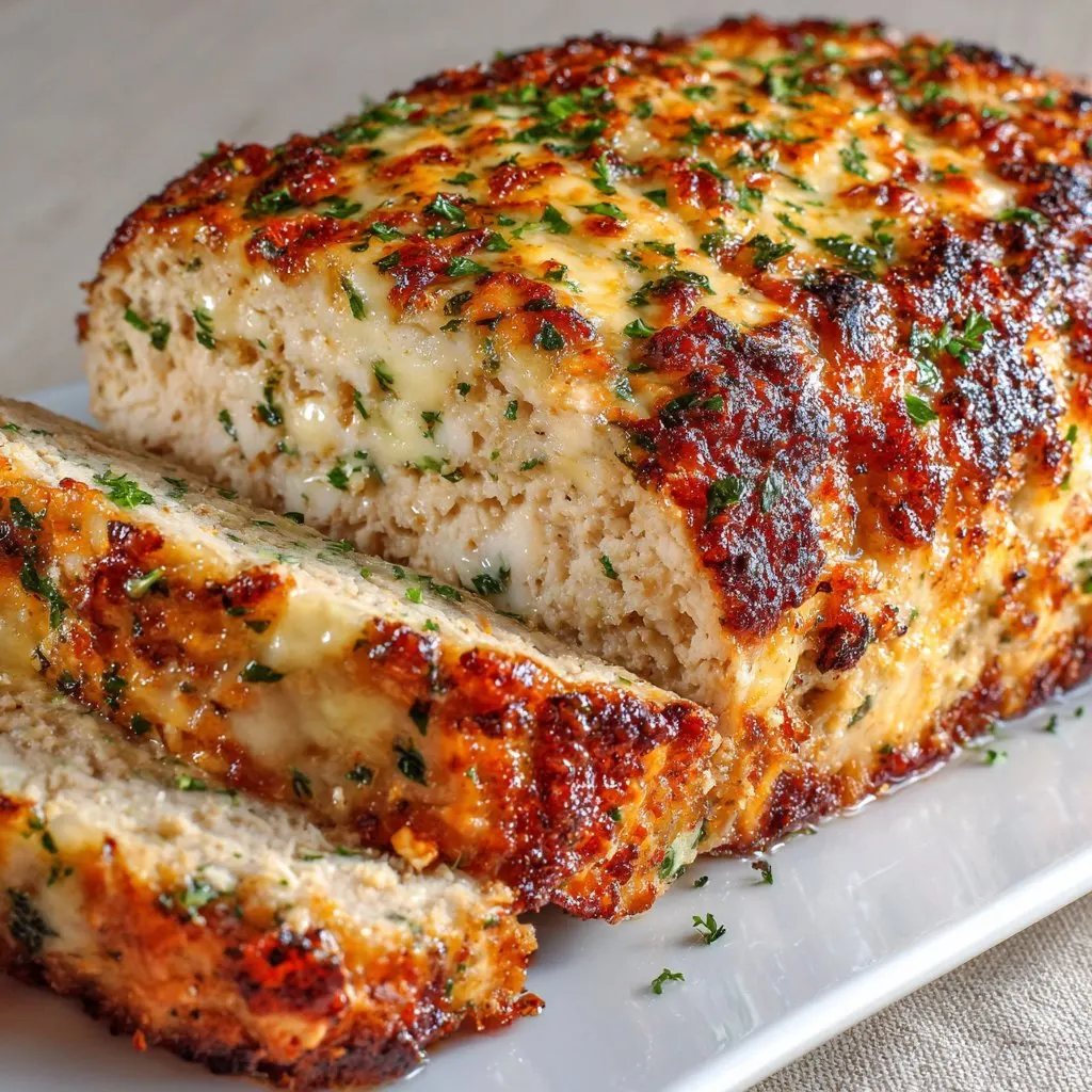 Baked Garlic Chicken Meatloaf (Parmesan)