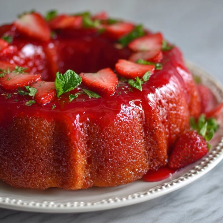 Easy Strawberry Jello Cake with Poke Holes