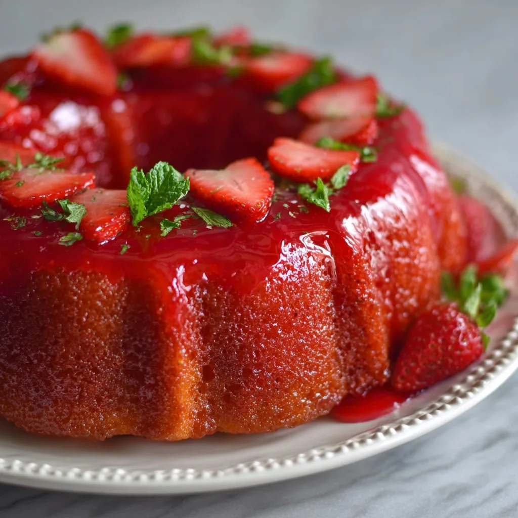 Easy Strawberry Jello Cake with Poke Holes