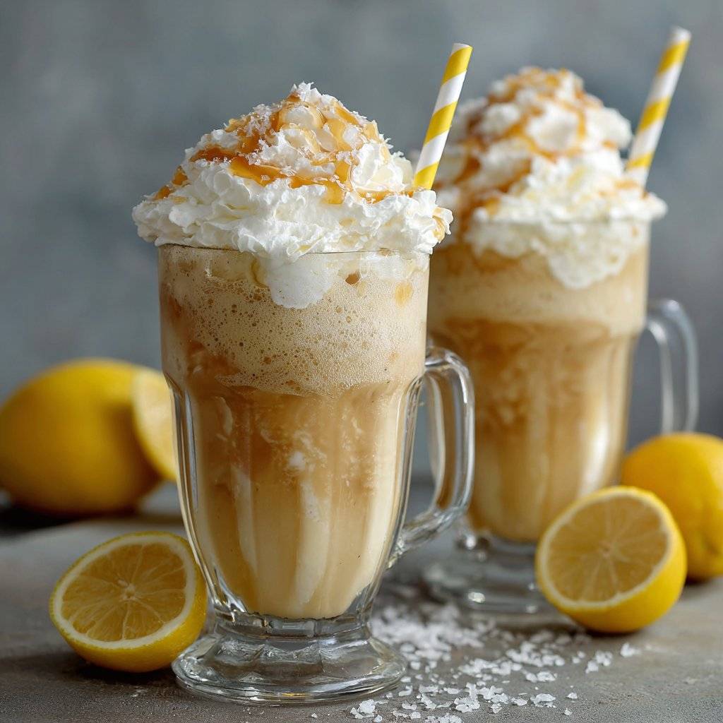 Lemonade Ice Cream Floats