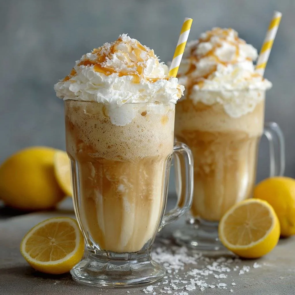 Lemonade Ice Cream Floats