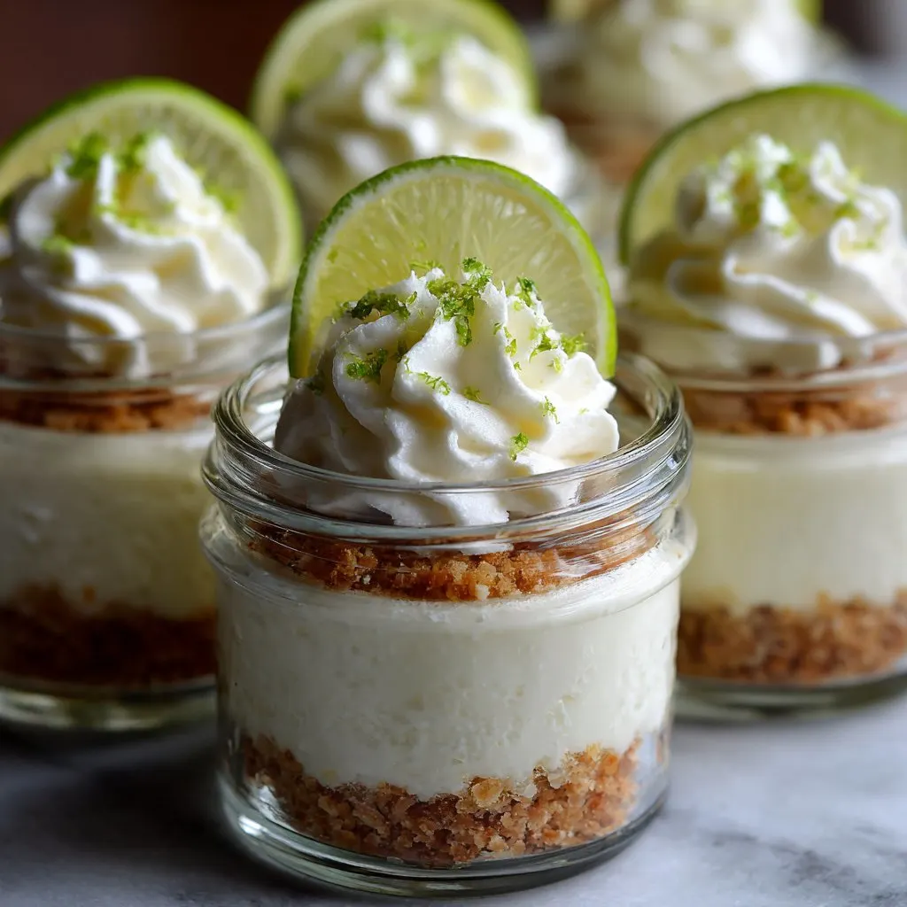 No-Bake Key Lime Cheesecake Jars