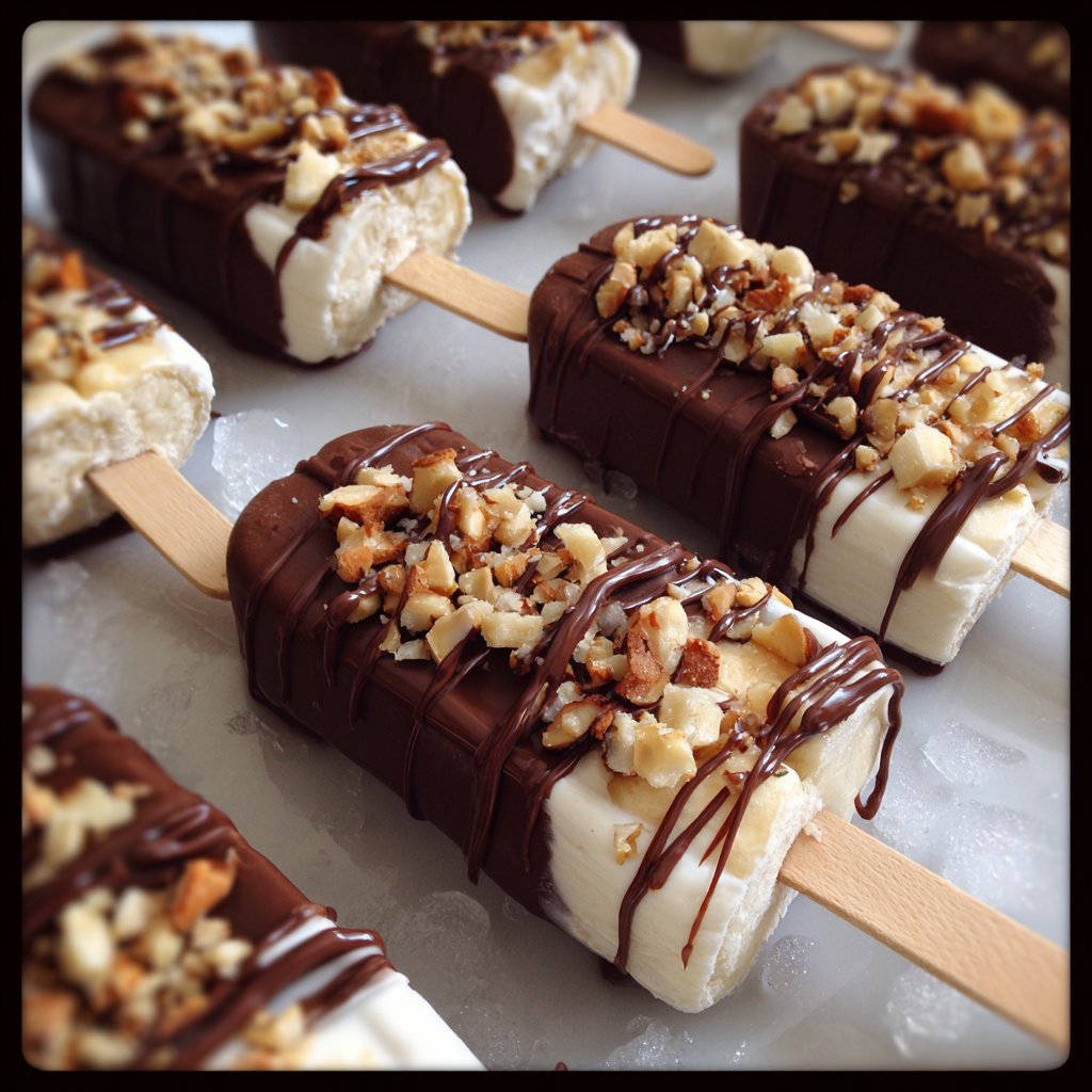 Frozen Chocolate Banana Pops