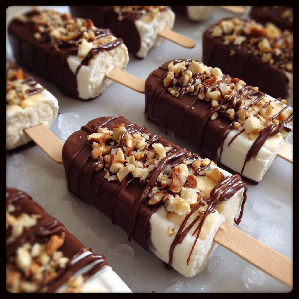 Frozen Chocolate Banana Pops