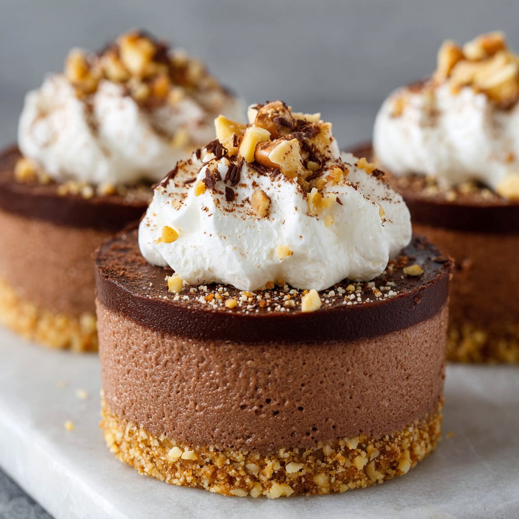Mini No-Bake Nutella Cheesecakes