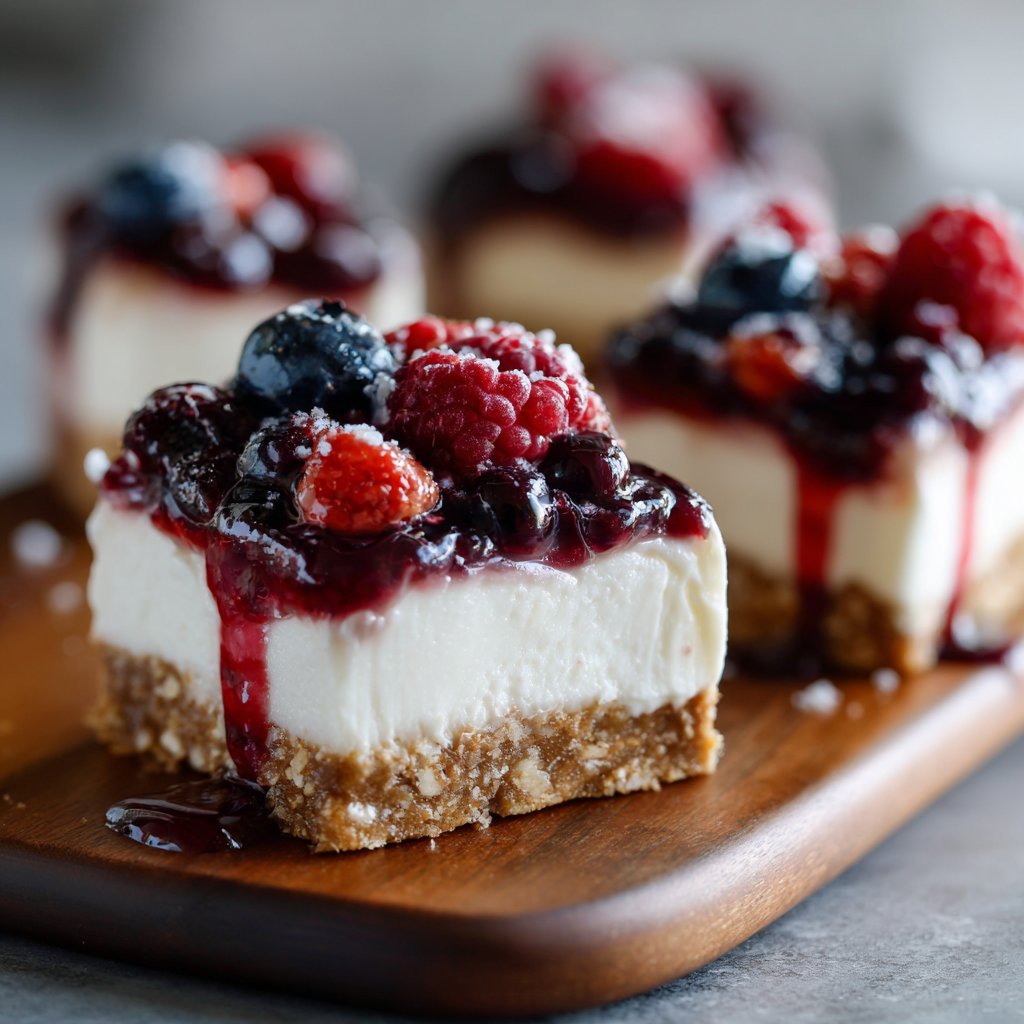 Frozen Greek Yogurt Berry Bars