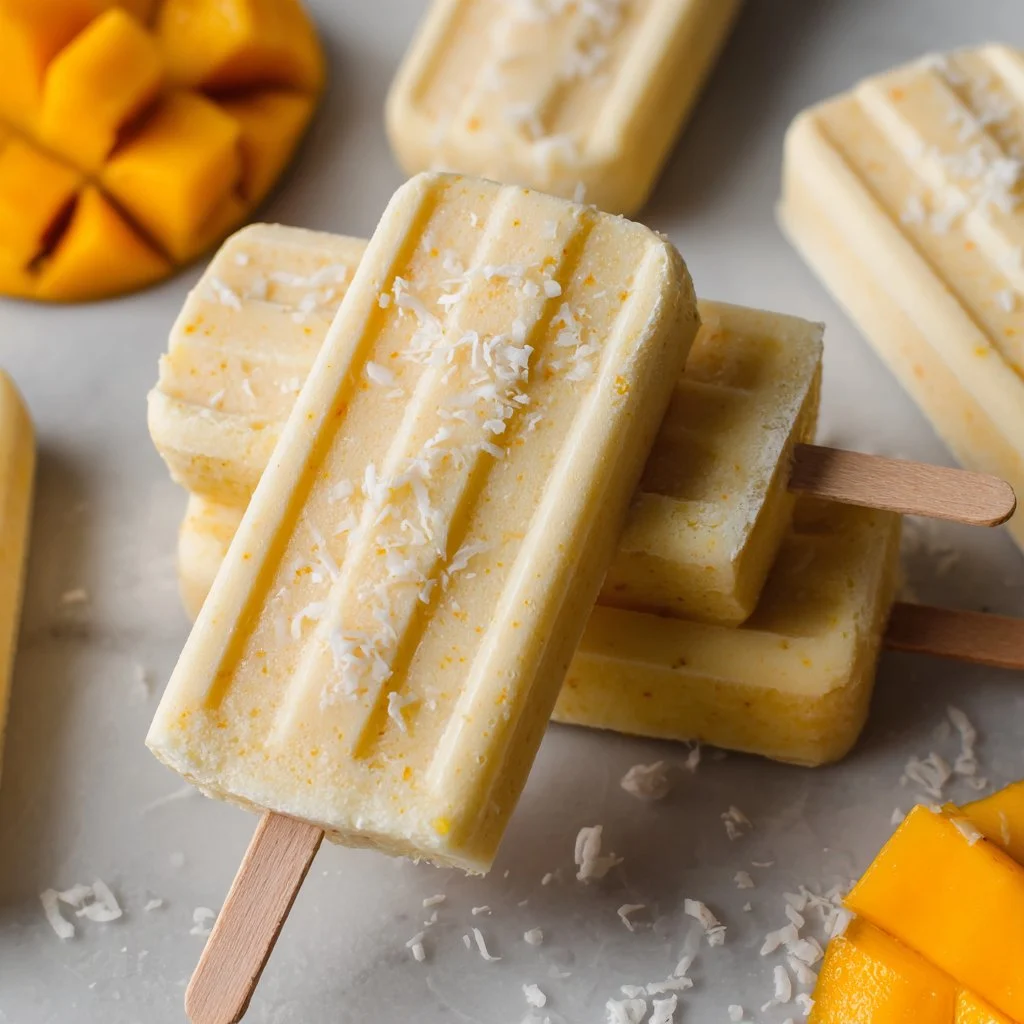 Coconut Mango Smoothie Pops