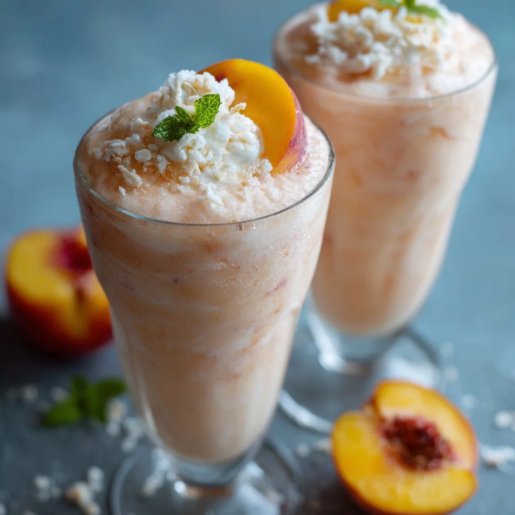 Frozen Peach Yogurt Smoothies