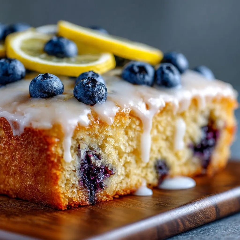 Lemon Blueberry Sheet Cake with Lemon Glaze