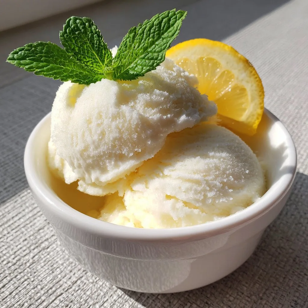 Homemade Lemon Sorbet