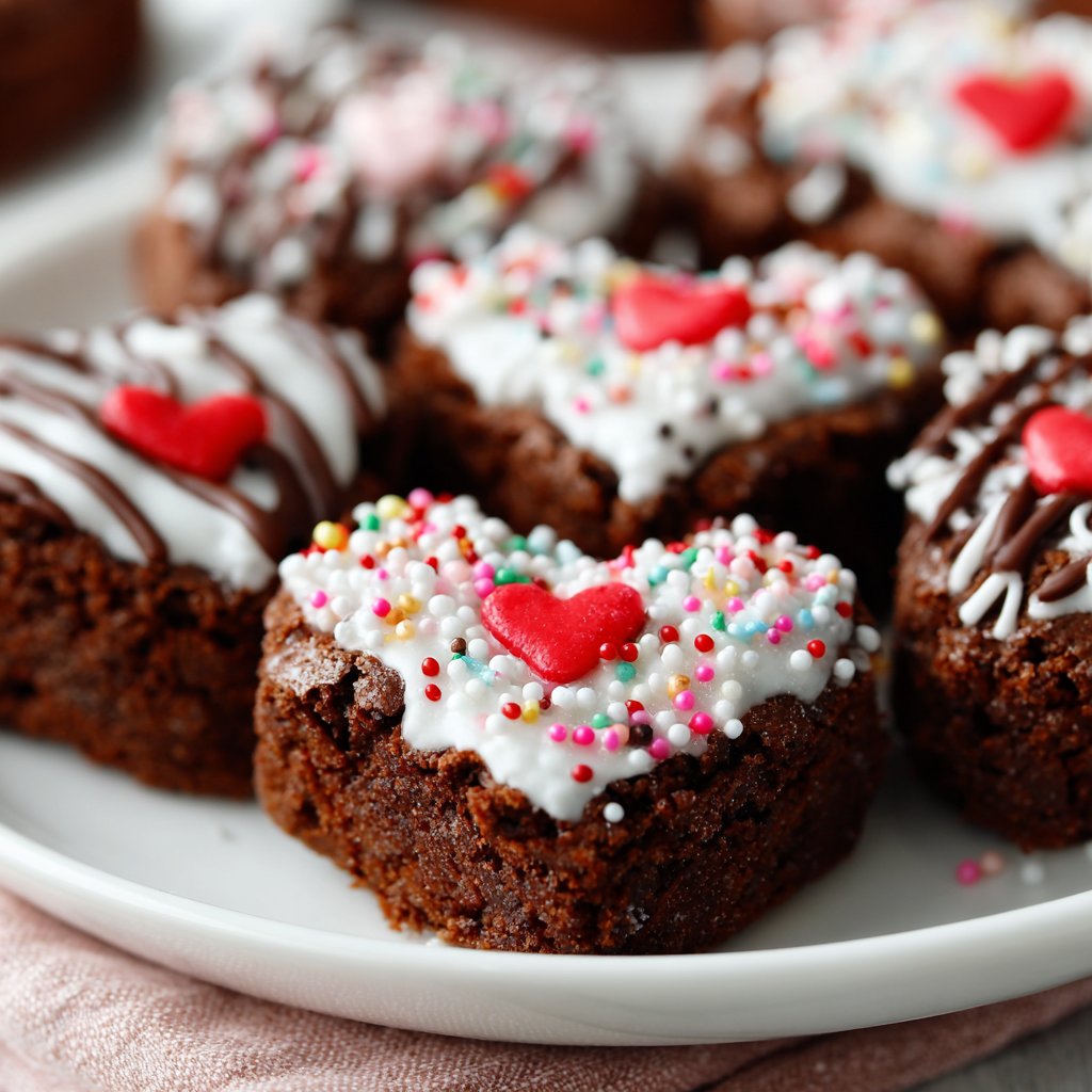 Heart-Shaped Brownie Bites – Valentine’s Day Desserts in Pajamas