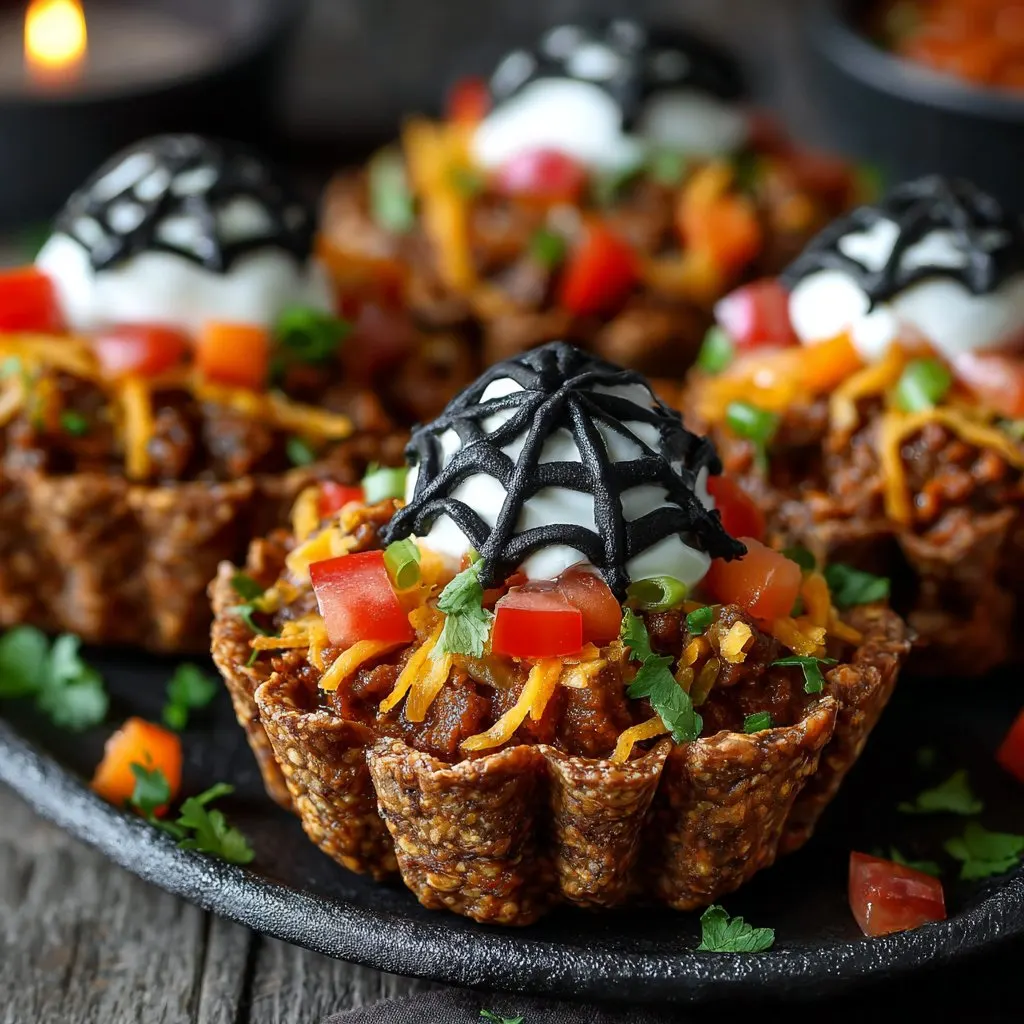 Spooky Halloween Taco Cups – Dinner Before Trick-or-Treating