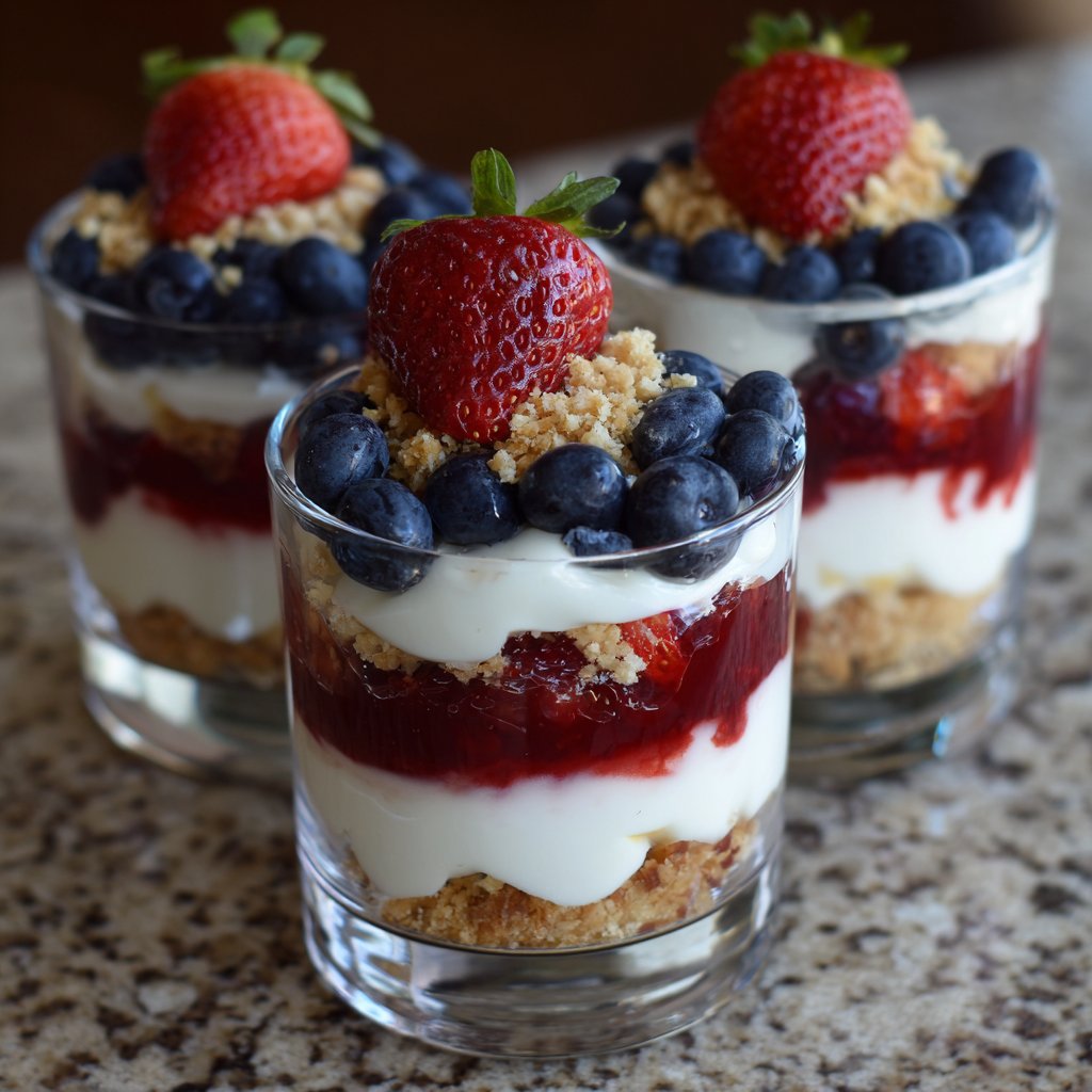 Red, White & Blueberry Parfaits – 4th of July Dessert for Busy Moms