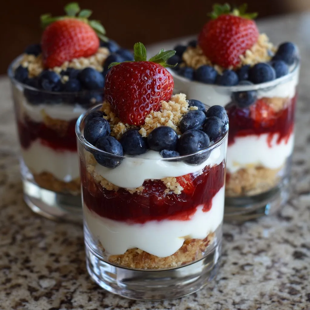 Red, White & Blueberry Parfaits – 4th of July Dessert for Busy Moms