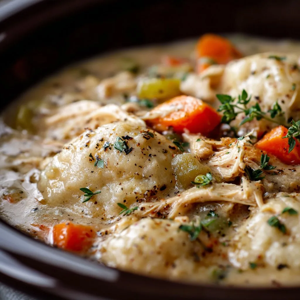 Slow Cooker Chicken and Dumplings for Cozy Family Nights