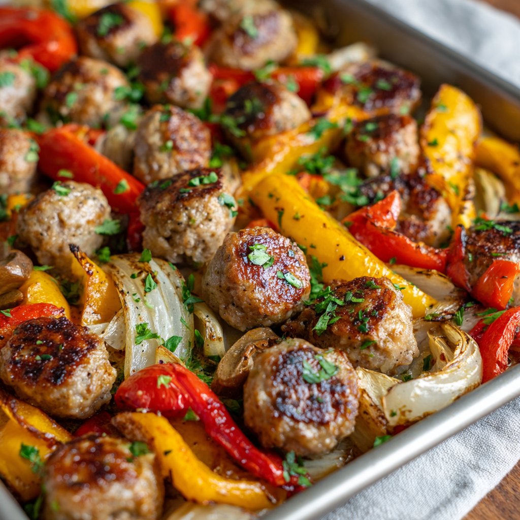 Sausage and Pepper Sheet Pan Dinner with Only 10 Minutes of Prep