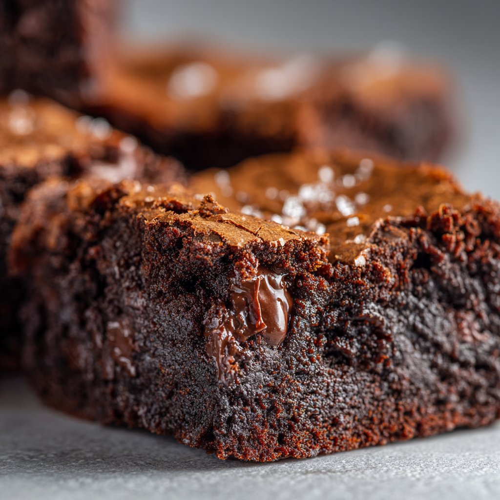 Double Chocolate Brownies with Fudge Centers