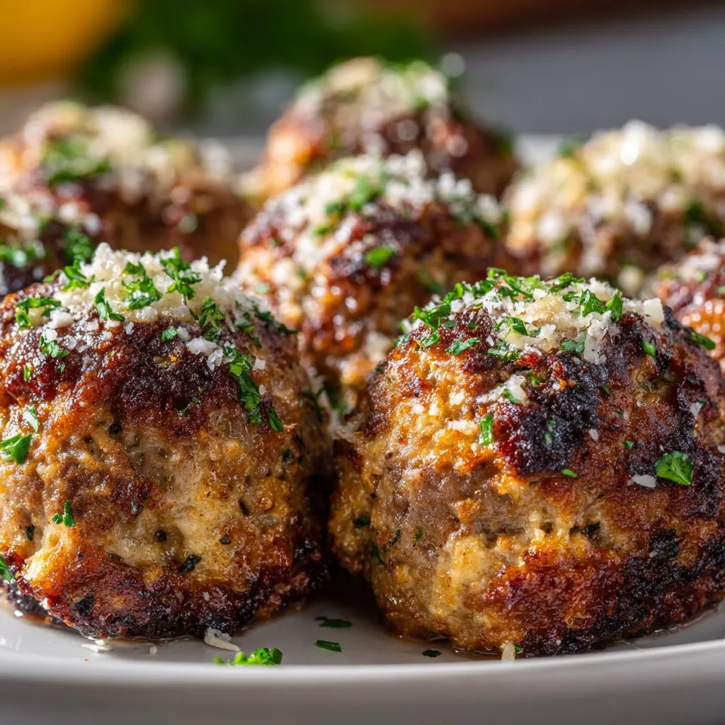 Garlic Parmesan Meatloaf Bites