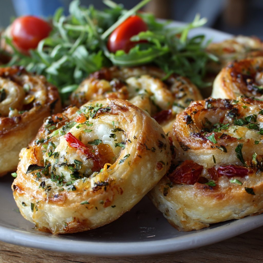 Puff Pastry Veggie Pinwheels