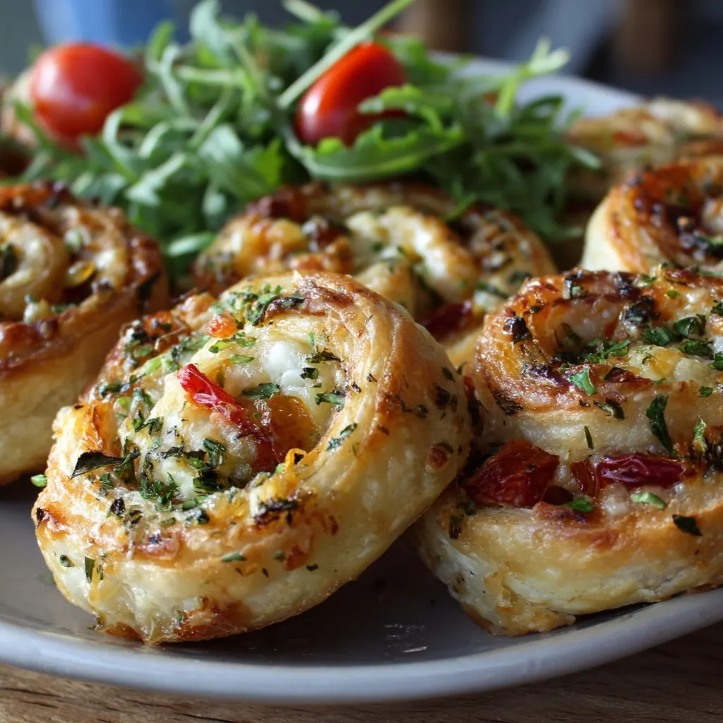 Puff Pastry Veggie Pinwheels