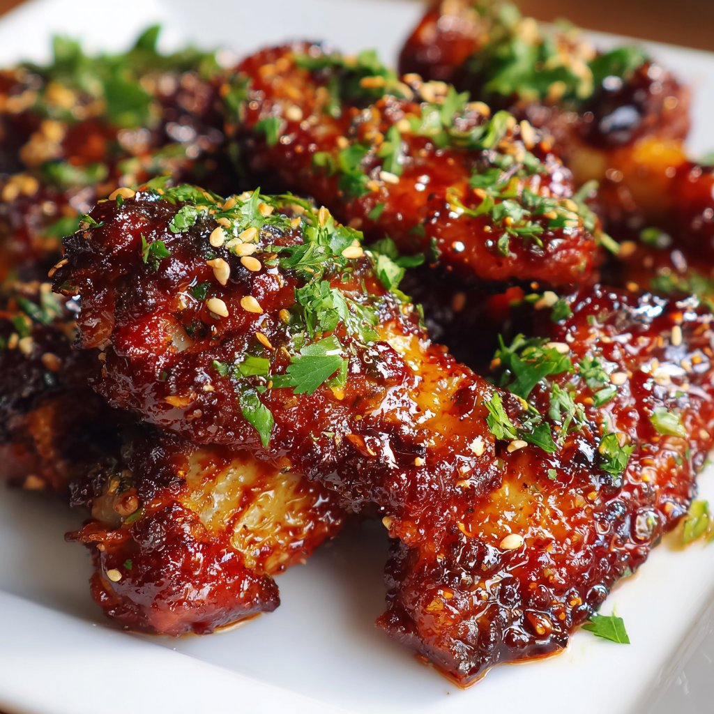 Spicy Korean Chicken Wings with Gochujang Sauce