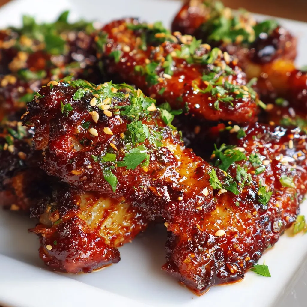 Spicy Korean Chicken Wings with Gochujang Sauce