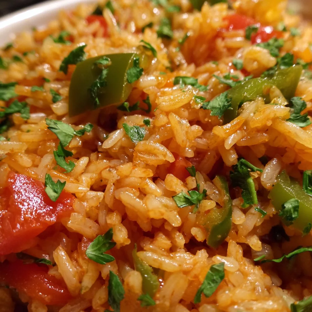 Spanish Rice with Tomato and Green Pepper