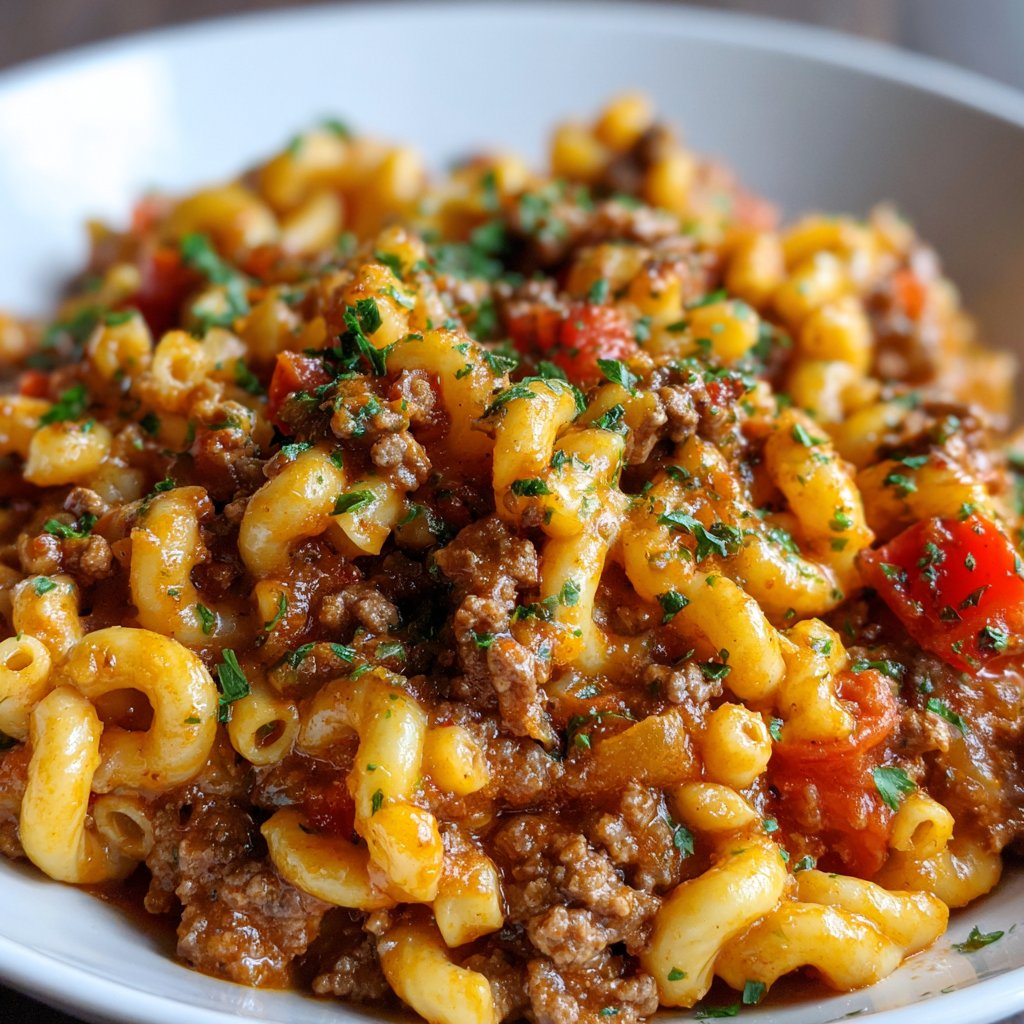 Goulash with Ground Beef and Elbow Macaroni