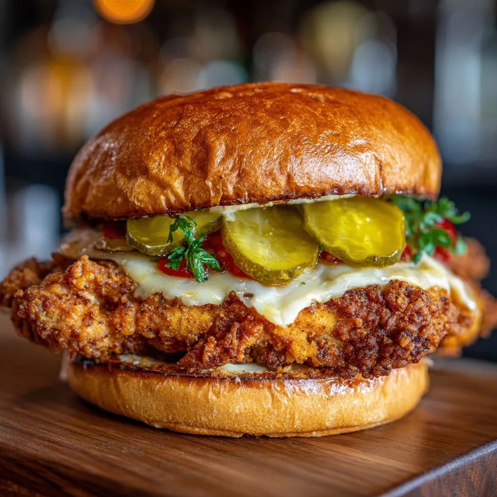 Crispy Fried Chicken Sandwich with Pickles