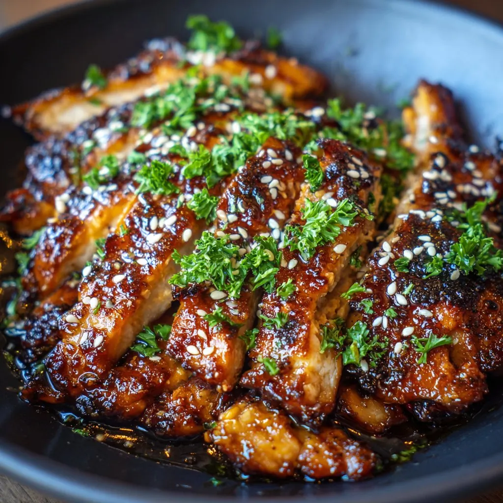 Korean BBQ Chicken with Sesame Soy Glaze