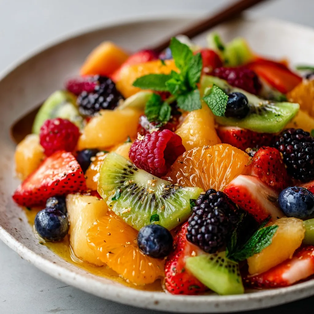 Fresh Fruit Salad with Honey Citrus Dressing