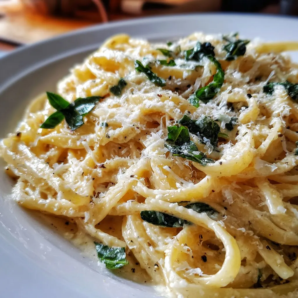 Creamy Italian Pasta with Parmesan and Basil