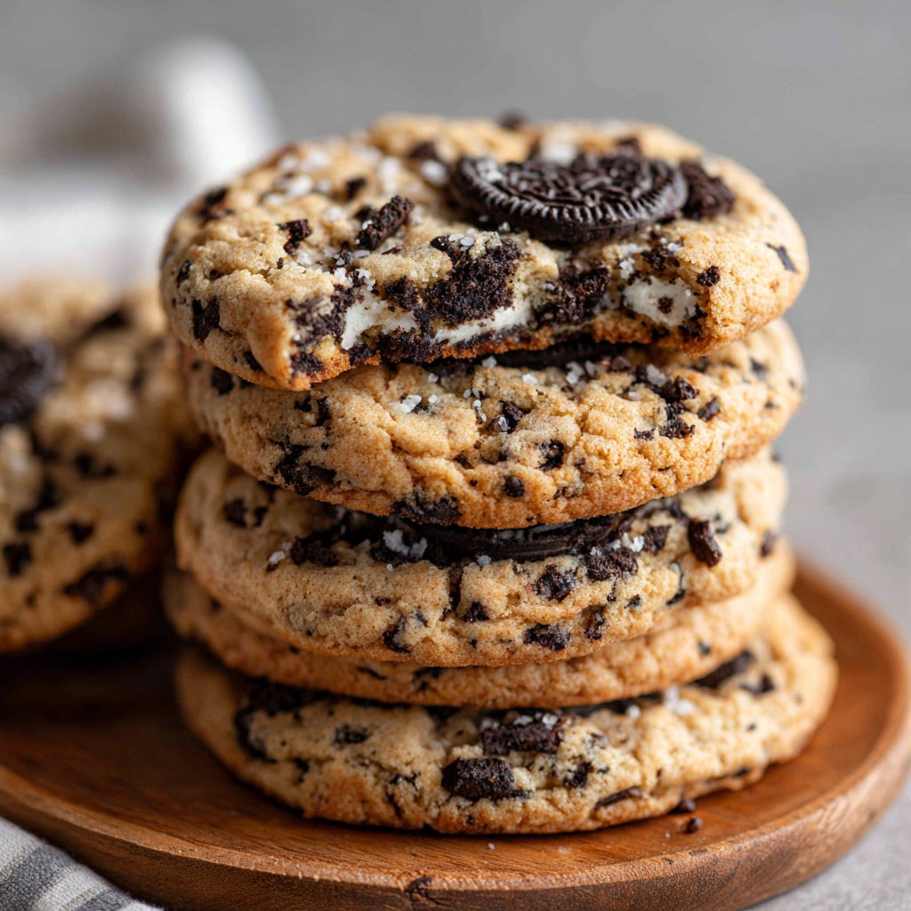 Oreo Chocolate Chip Cookies with Gooey Middle