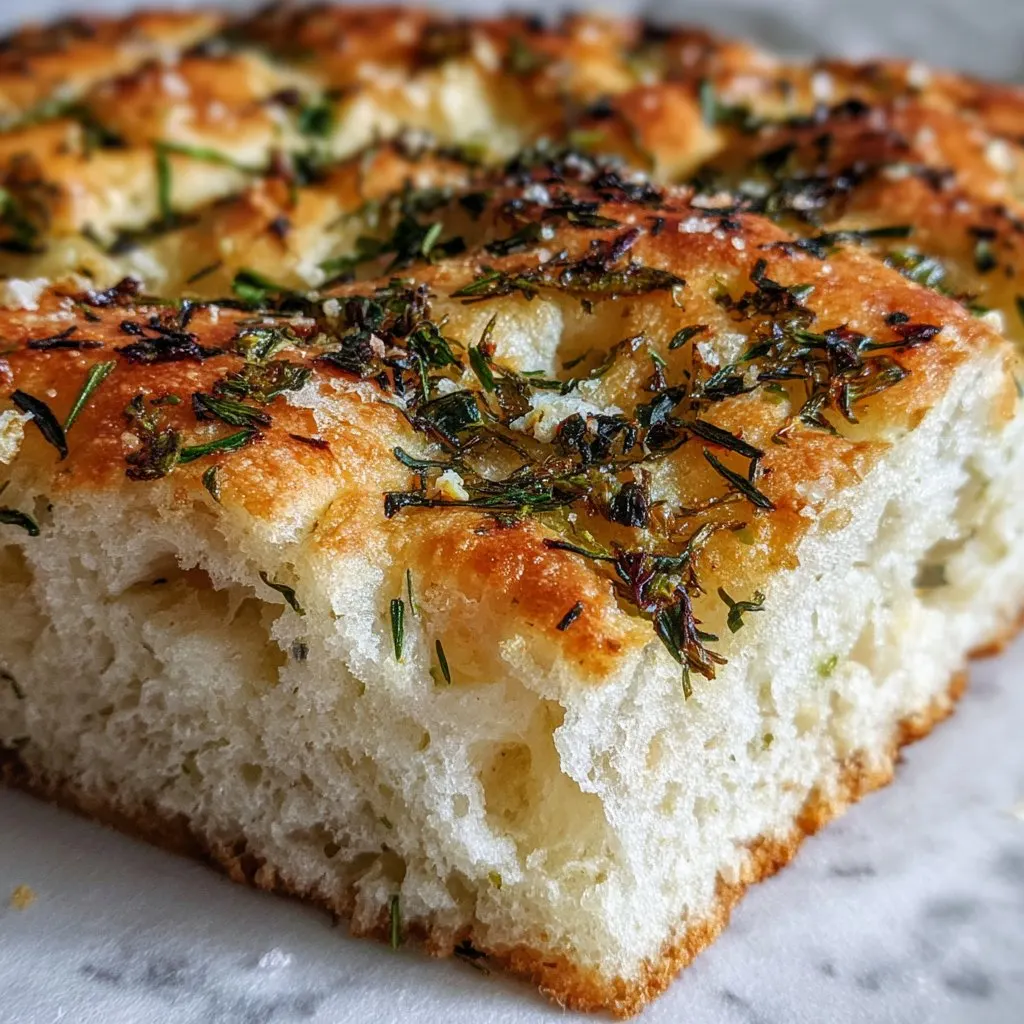 Sourdough Focaccia Bread with Garlic and Herbs