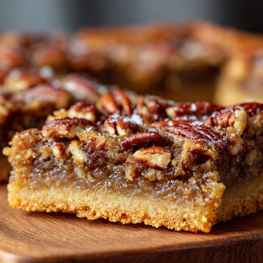 Lazy Girl Pecan Pie Bars with Gooey Filling