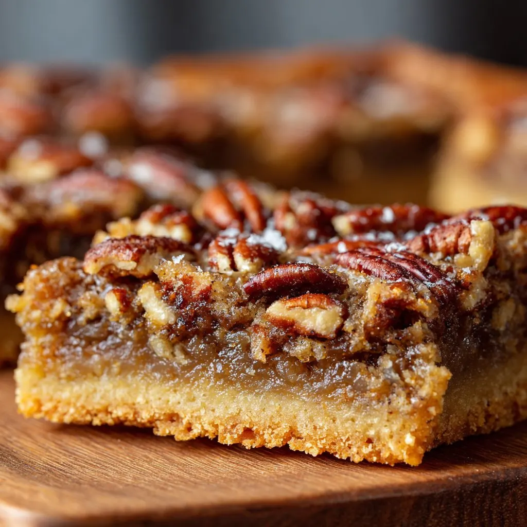 Lazy Girl Pecan Pie Bars with Gooey Filling