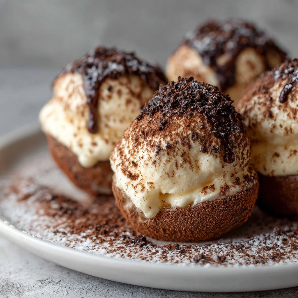 10 Minute Tiramisu Balls with Espresso and Cocoa