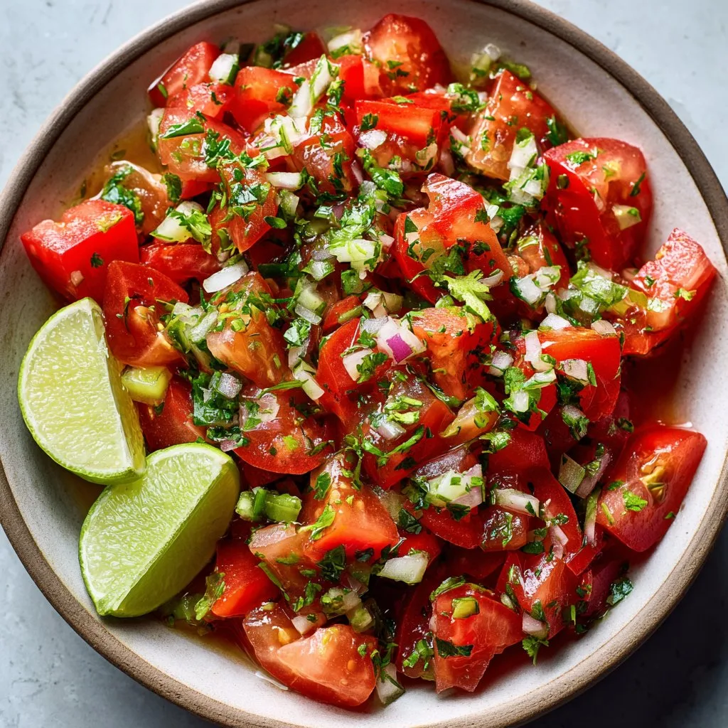 Pico de Gallo with Fresh Tomatoes and Lime