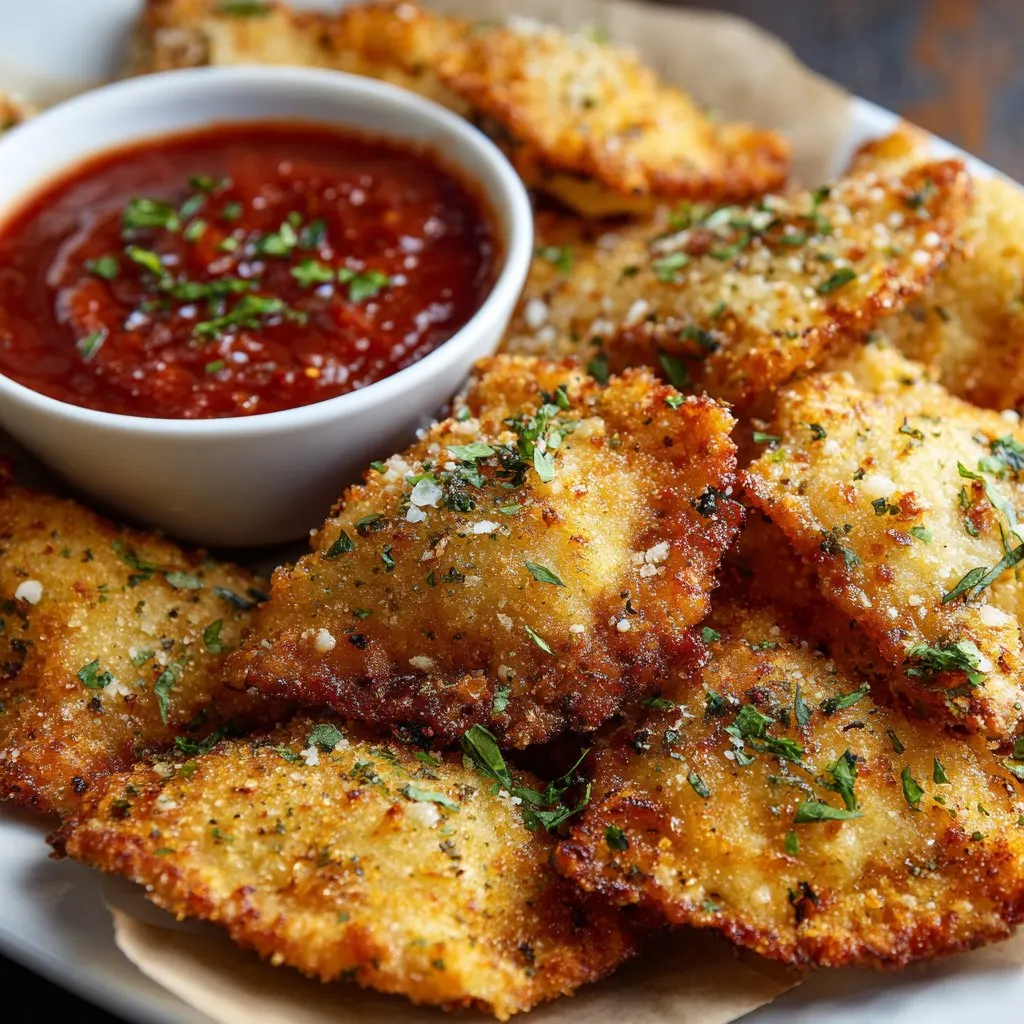 Fried Ravioli with Marinara Dipping Sauce
