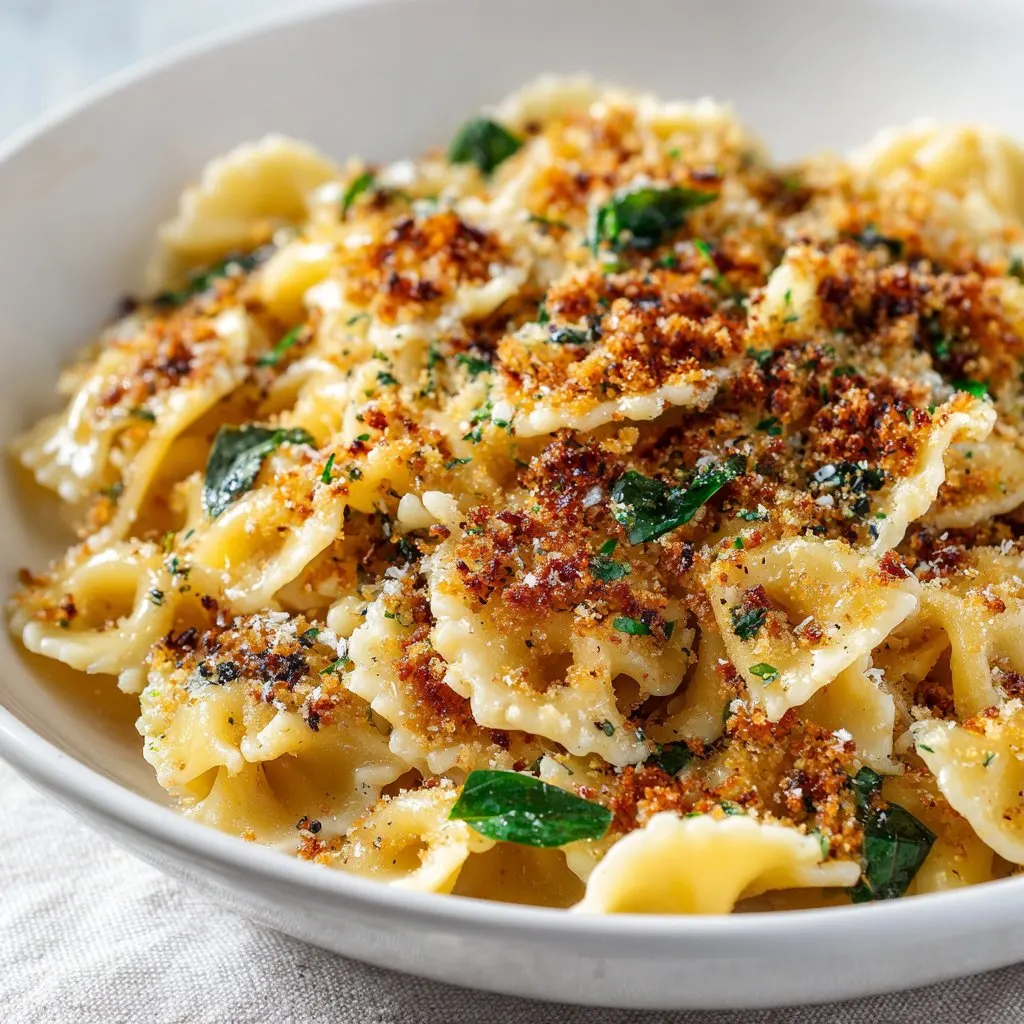 Lemon Parmesan Pasta with Crispy Breadcrumbs
