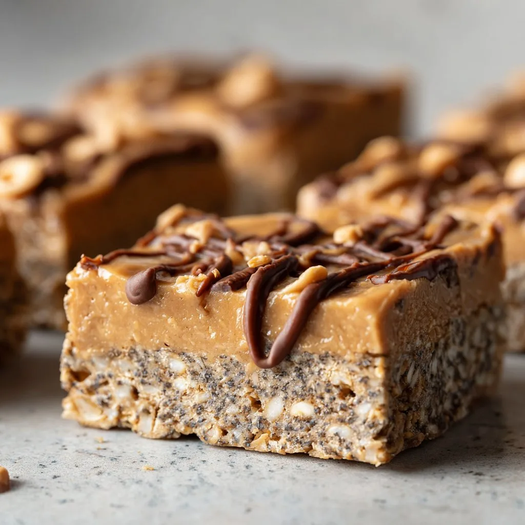 No Bake Peanut Butter Bars (5 Ingredients)
