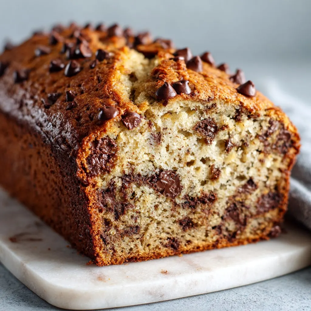 Chocolate Chip Banana Bread Recipe (Moist!)